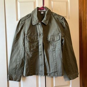 Old Navy green jacket with buttons. Lg